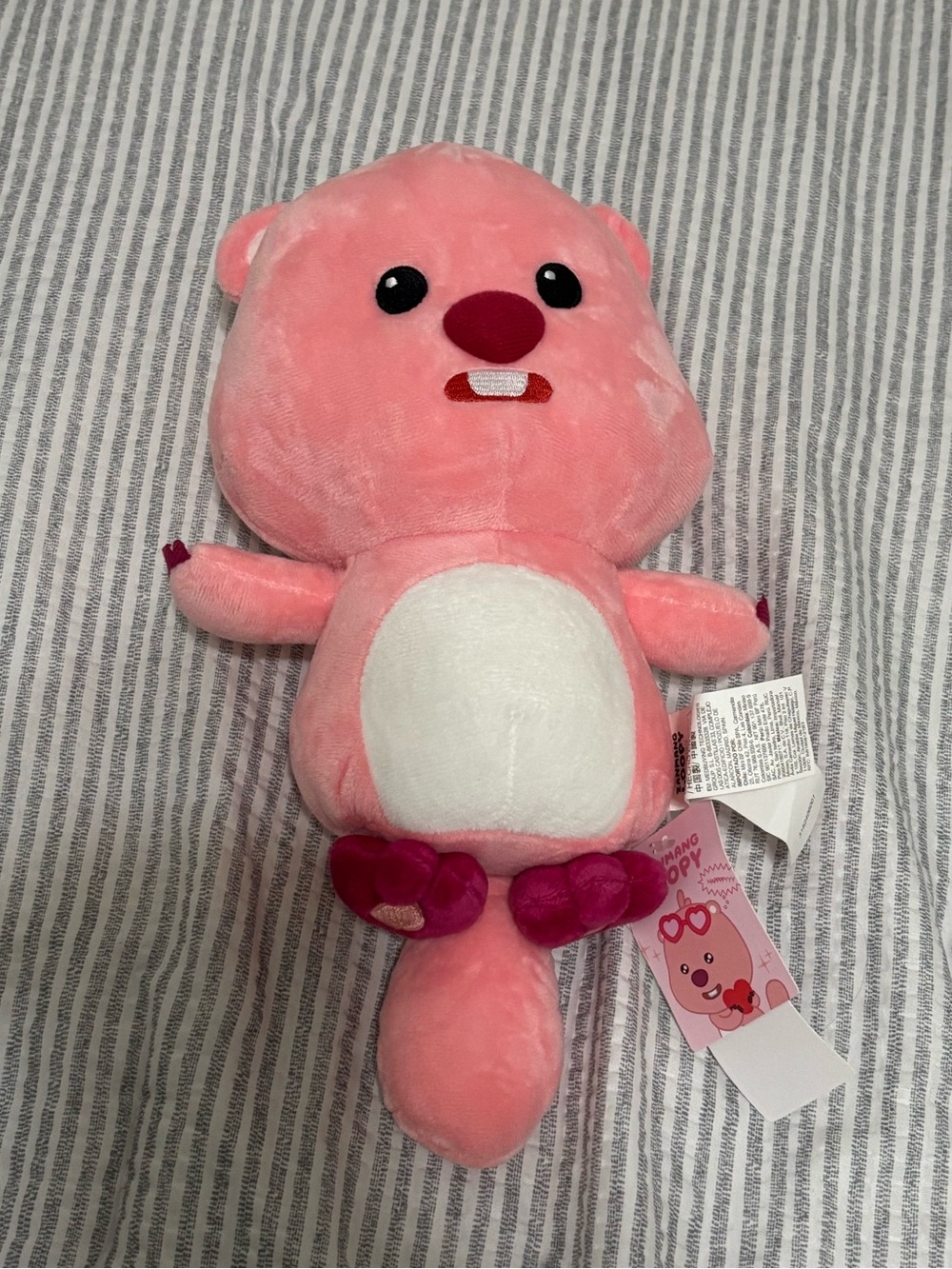 Miniso Loopy Pink Beaver Plush Stuffed Animal